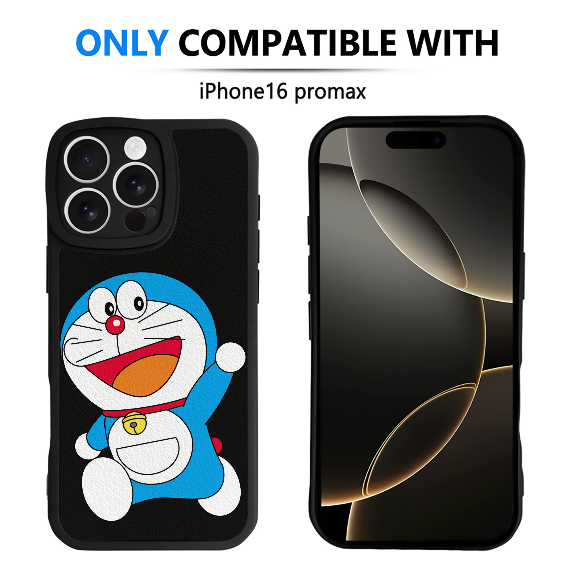 （画像用） ドラえもん Doraemon 【iPhone 16シリーズ対応】シリコンスマホケース（レザー調） 材質：シリコン